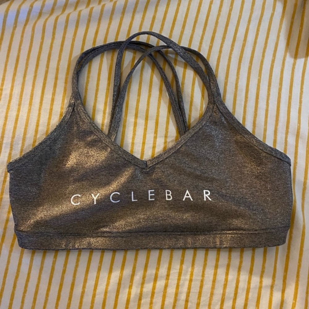 Beyond yoga metallic cyclebar sports bra size large